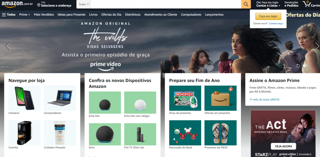 Melhores Sites Para Comprar Roupas 21 Imagem do site Amazon