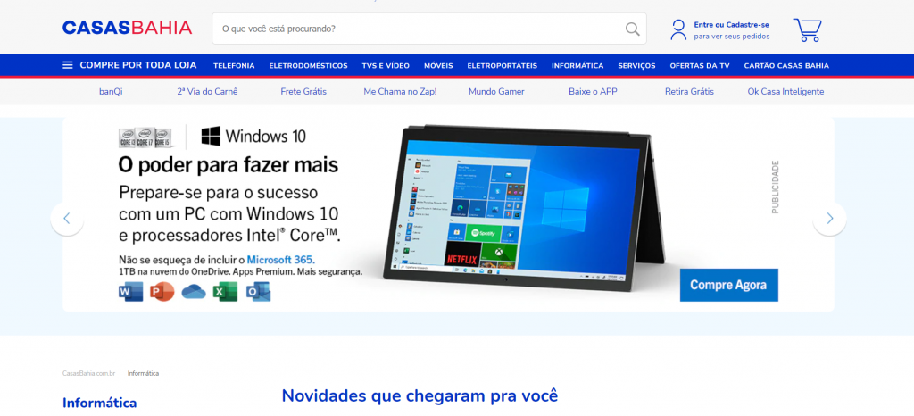 Casas Bahia Imagem site casas bahia um dos melhores sites para comprar celular