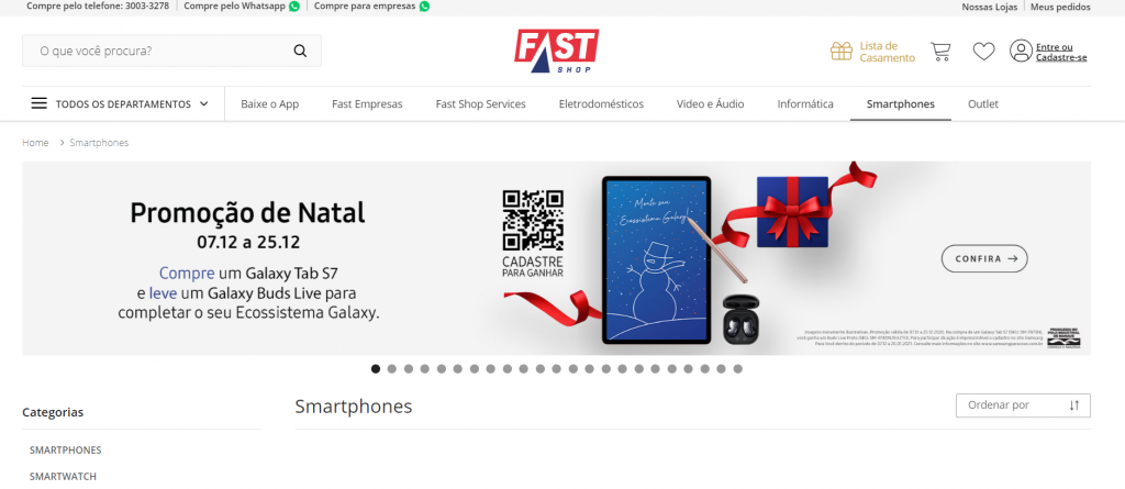 Fastshop.com.br Imagem site fast shop um dos melhores sites para comprar celular