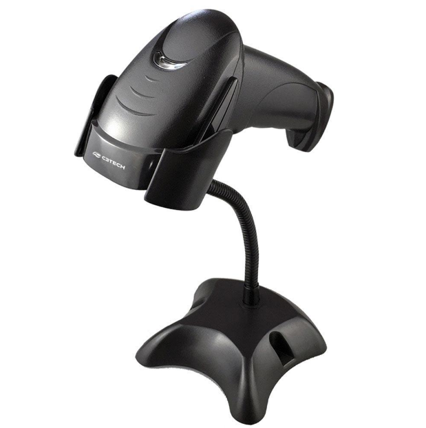 Cupom KaBuM! Automação Imagem Leitor de Código de Barras Laser C3 Tech LB-50BK Preto