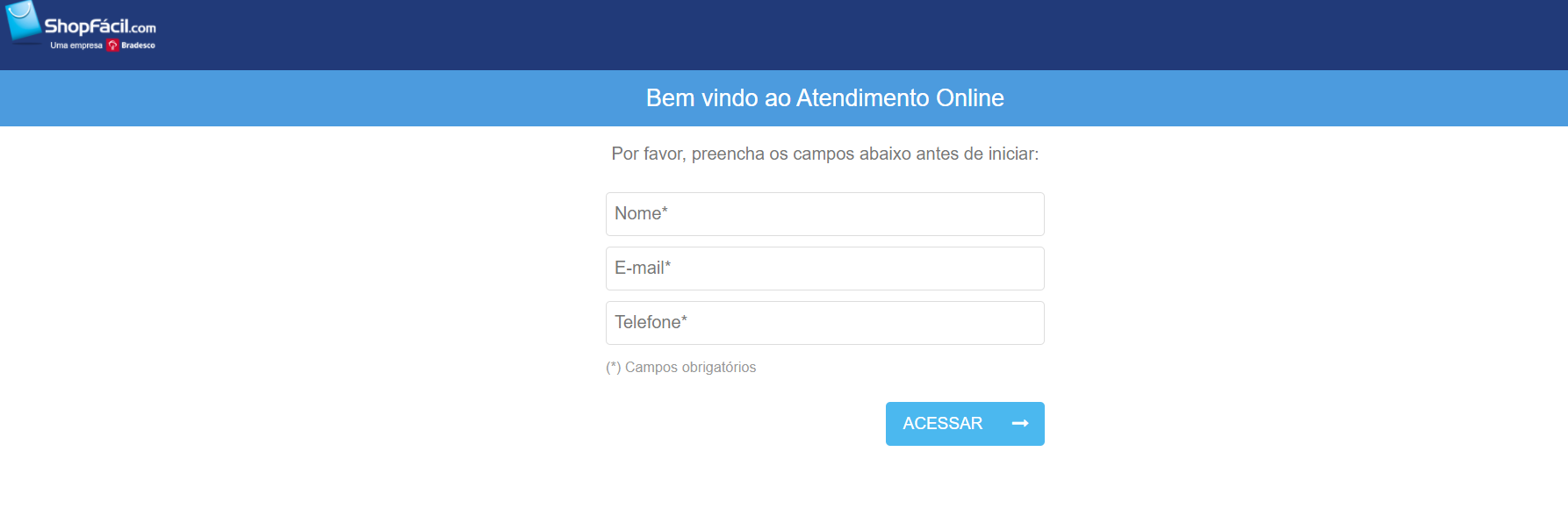 Imagem com Atendimento ShopFácil