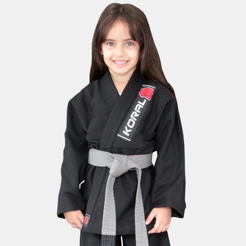 Kimono jiu-jitsu: Saiba Como Escolher os Melhores em 2022! 11 Modelo Kimono Jiu-Jitsu Koral Infantil Trançado - Preto