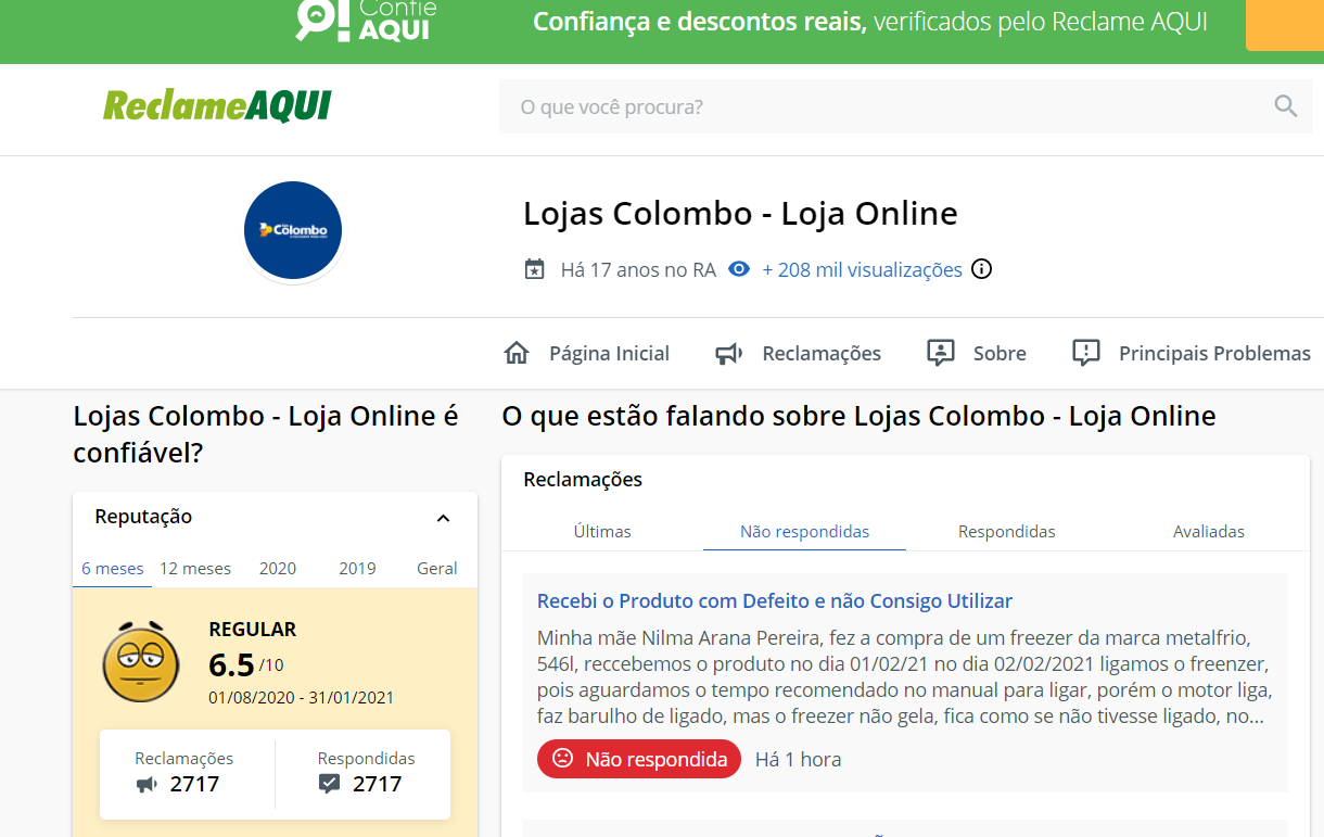 Lojas Colombo lojas colombo no reclame aqui