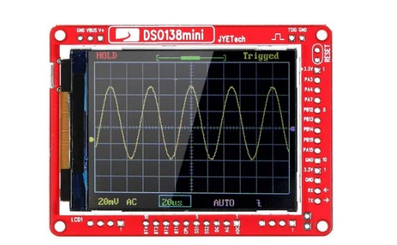 Modelo Gecheer Tecnologia DSO138 Mini Osciloscópio Digital DIY Kit SMD Peças Pré-soldadas Conjunto de Aprendizagem Eletrônica 1MSa / s 0-200 KHz com Caixa Transparente
