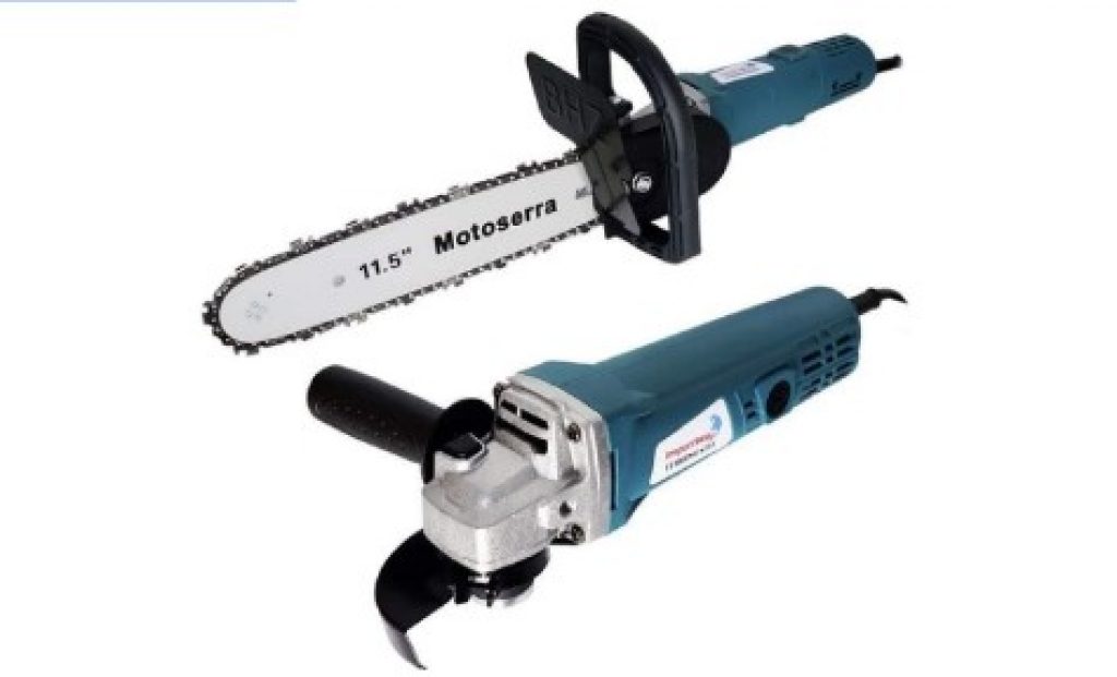 Modelo Kit Mini Motosserra Serra Elétrica E Esmerilhadeira Completo - 127 v