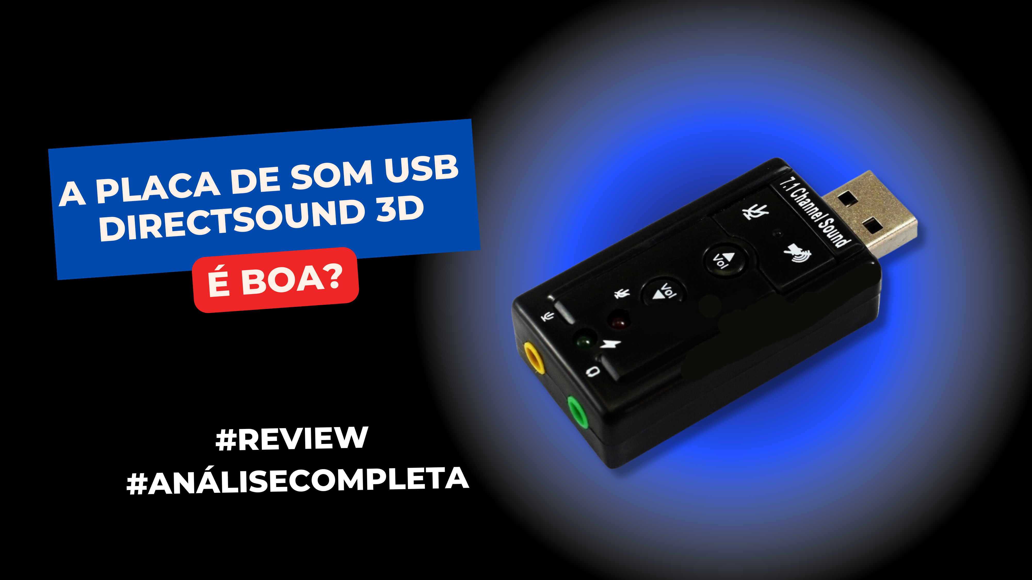 Placa de Som USB DirectSound 3D