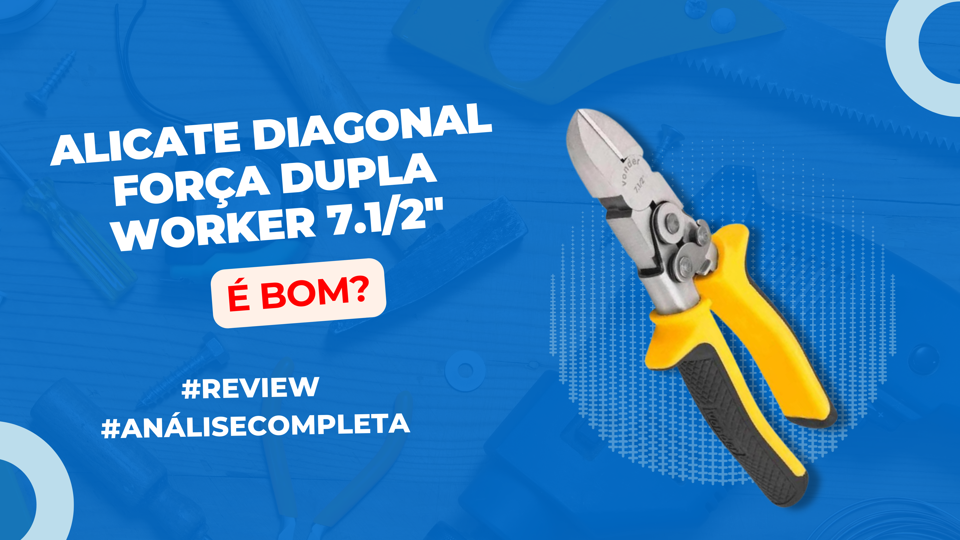 Alicate Diagonal Força Dupla Worker 7.1/2"