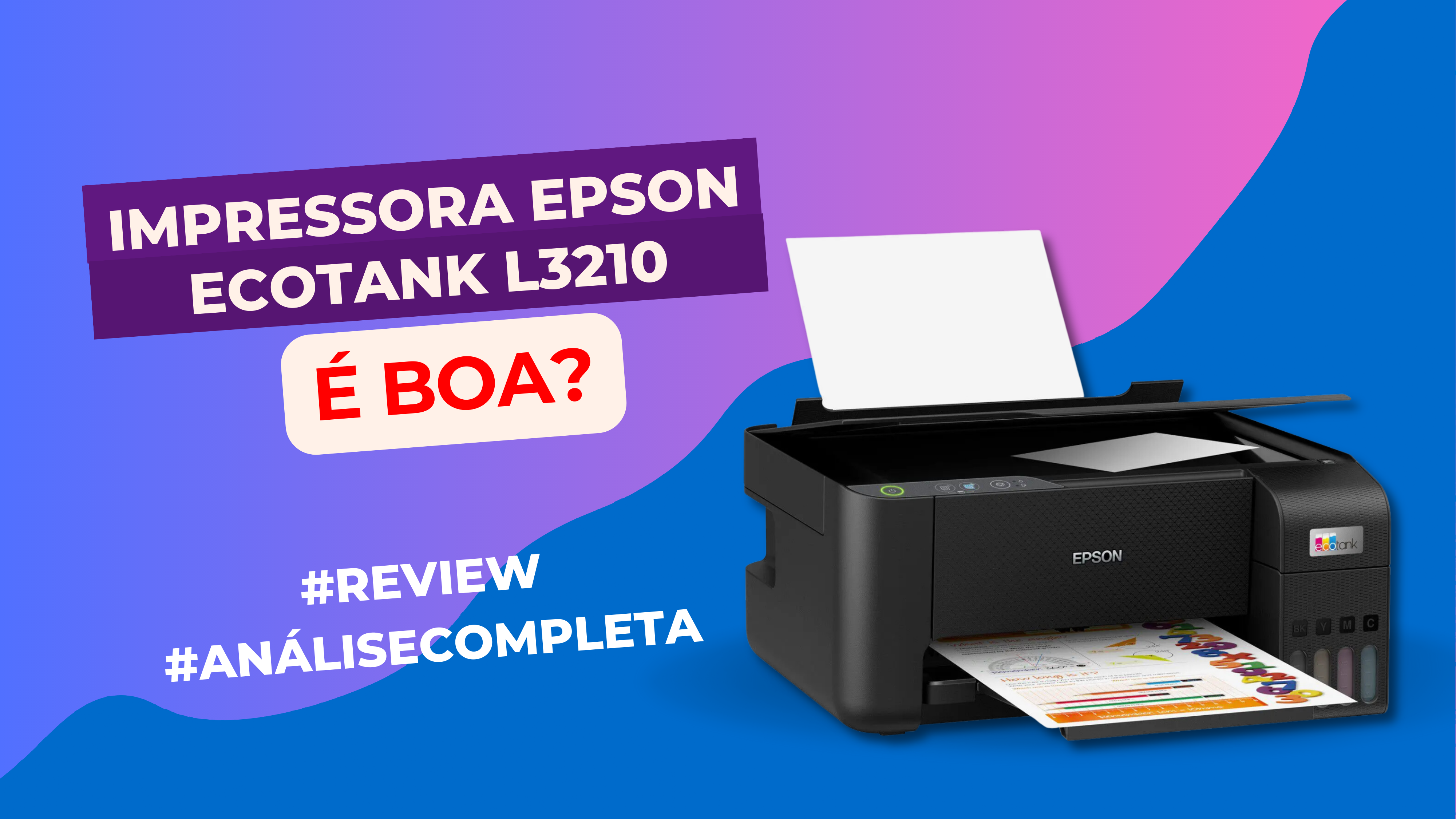 Imagem com Impressora Epson EcoTank L3210