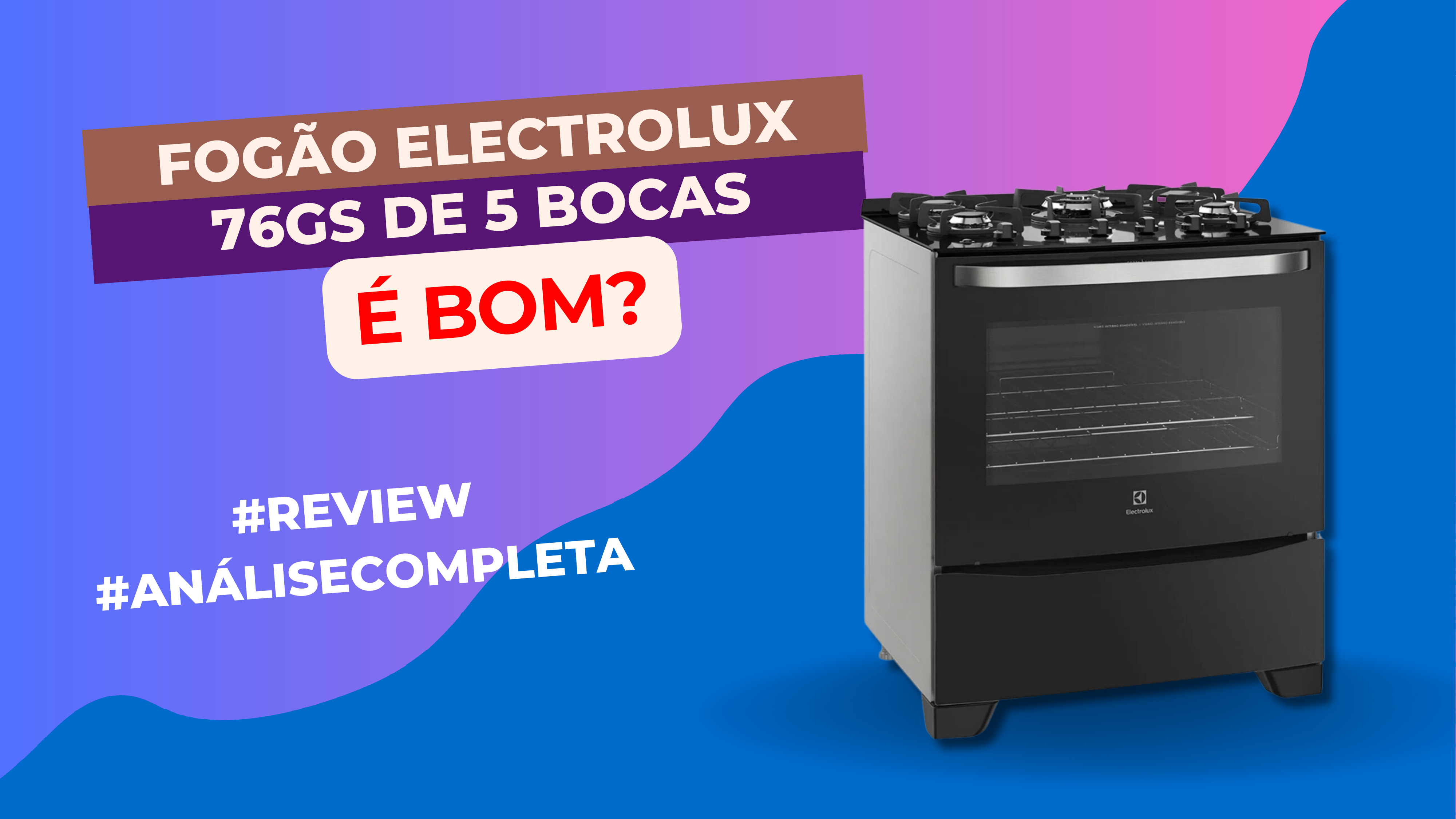 Imagem com Fogão Electrolux 76GS de 5 bocas