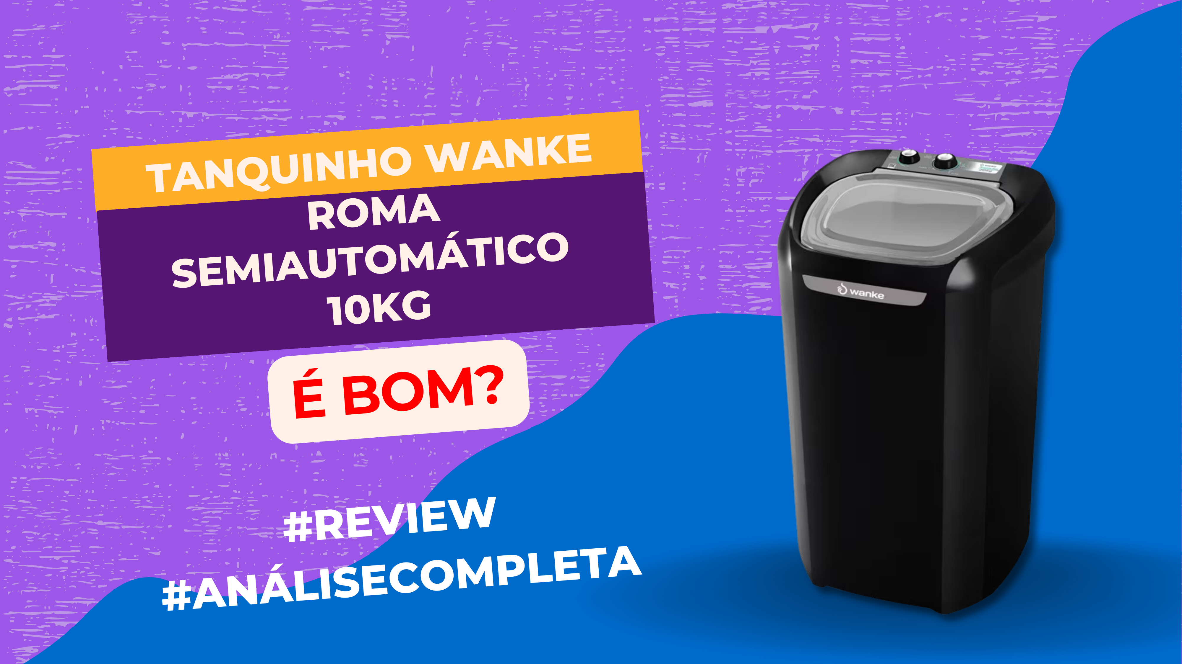 Imagem com Tanquinho Wanke Roma Semiautomático 10kg