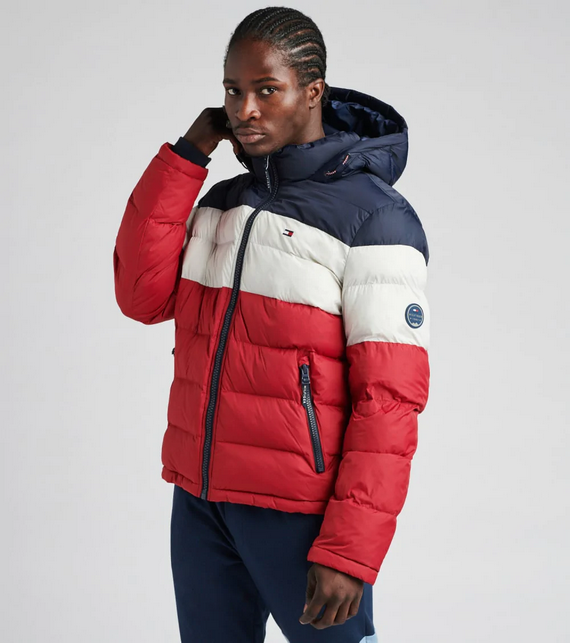 Imagem com puffer jacket masculina multicolor