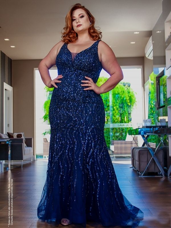 Imagem Com Vestido Longo Azul