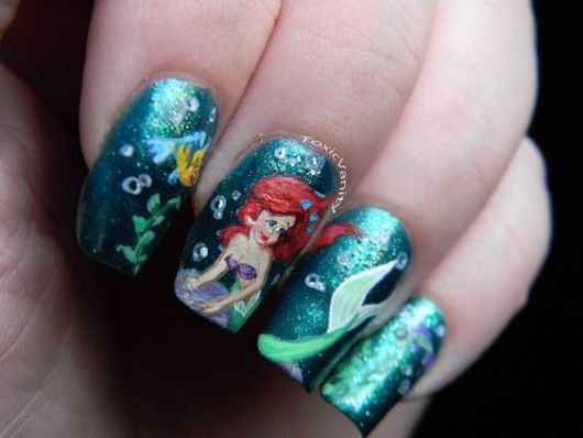 Imagem Com Unhas De Sereia Com Ariel