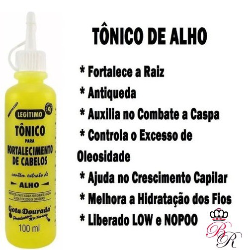 Imagem com tônico de alho para box braids