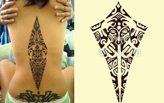 Imagem com tatuagem tribal feminina Ponta de seta