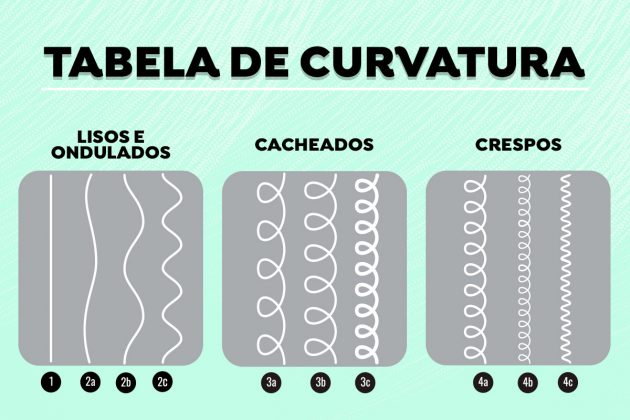 Imagem Com Tabela De Medidas De Curvatura De Cabelo