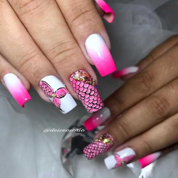 Imagem Com Unhas De Sereia Com Calda