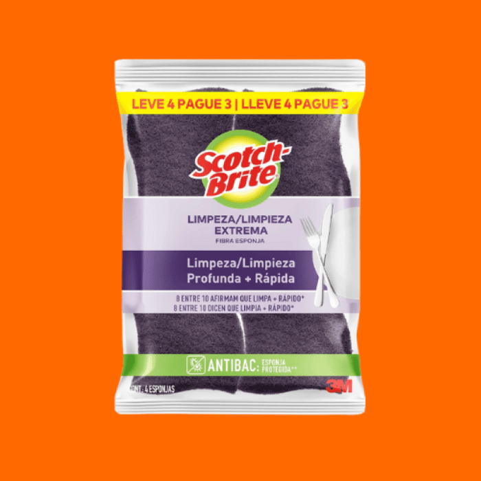 Esponja De Louças, Limpeza Extrema - Scotch-Brite Esponja De Louças, Limpeza Extrema - Scotch-Brite