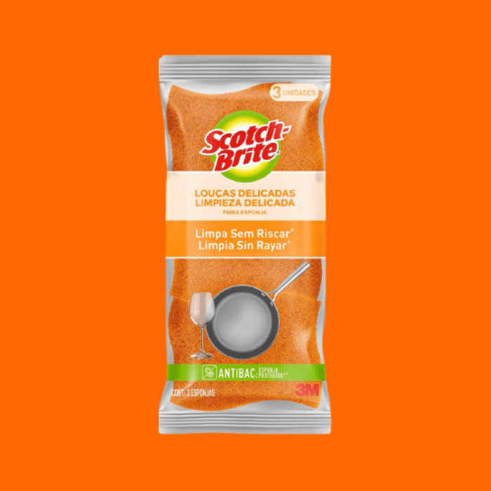 Esponja Para Louças Delicadas - Scotch-Brite Esponja Para Louças Delicadas - Scotch-Brite