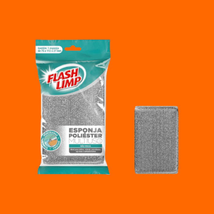  Esponja Para Lavar Louças Multiuso Poliéster - Flash Limp