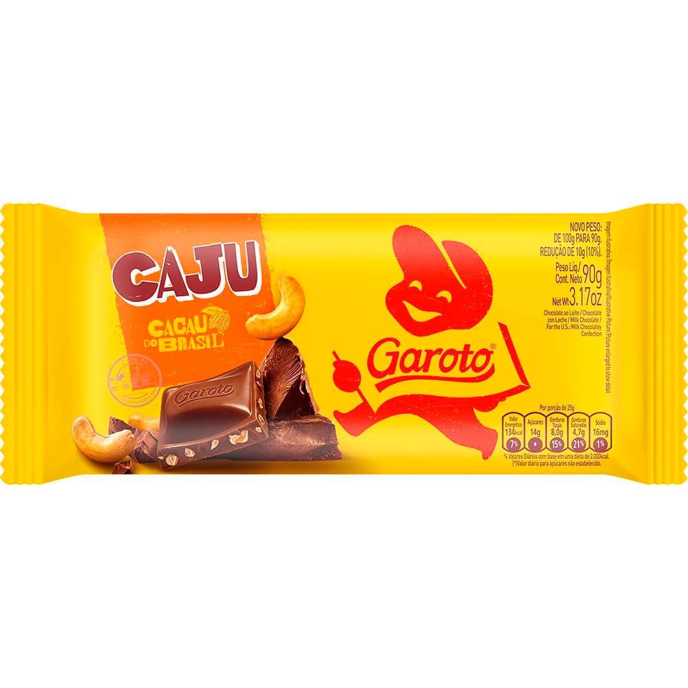 Chocolate Garoto Barra Caju