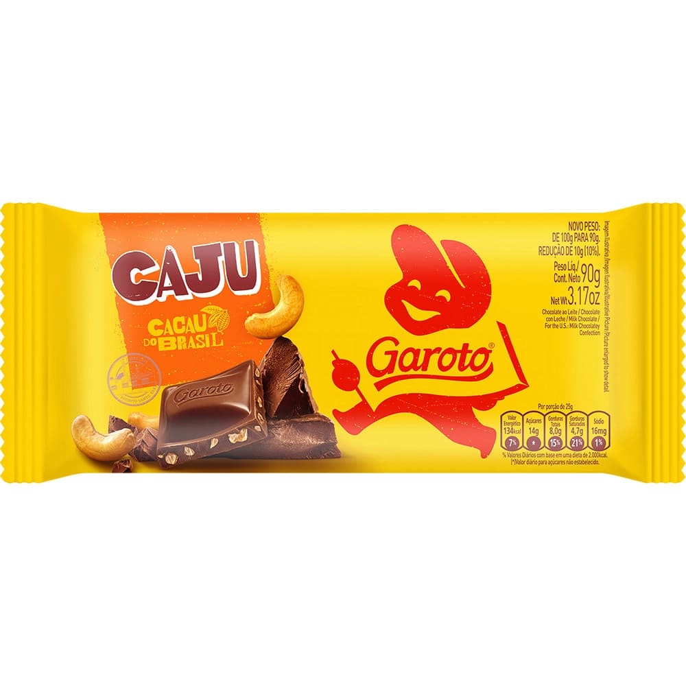 Chocolate Garoto Barra Caju