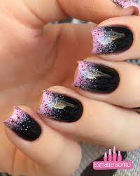 Imagem Com Degradê Com Esmalte Flocado Preto E Branco 