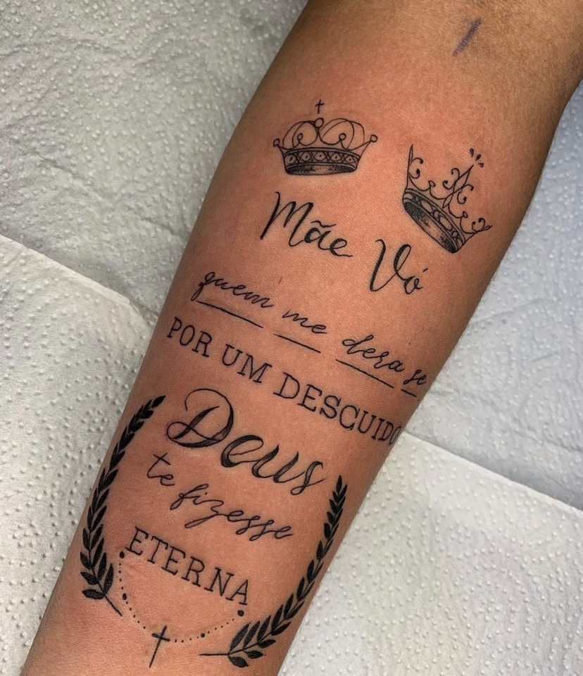 Imagem Com Tatuagem De Frases De Amor E Homenagens