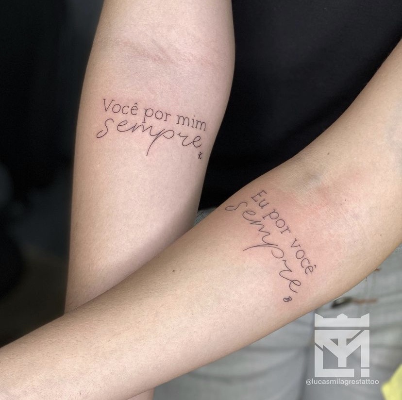 Imagem Com Tatuagem De Frases Entre Casais