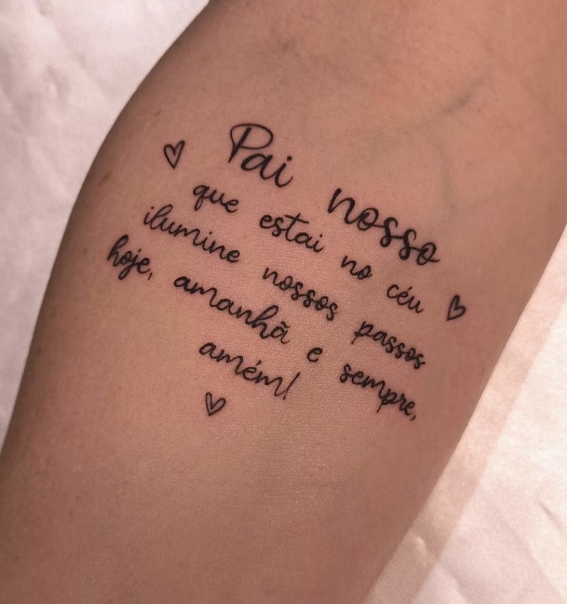 Imagem Com Tatuagem Com Oração