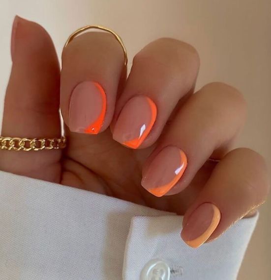 Imagem Com Esmalte Neon Laranja