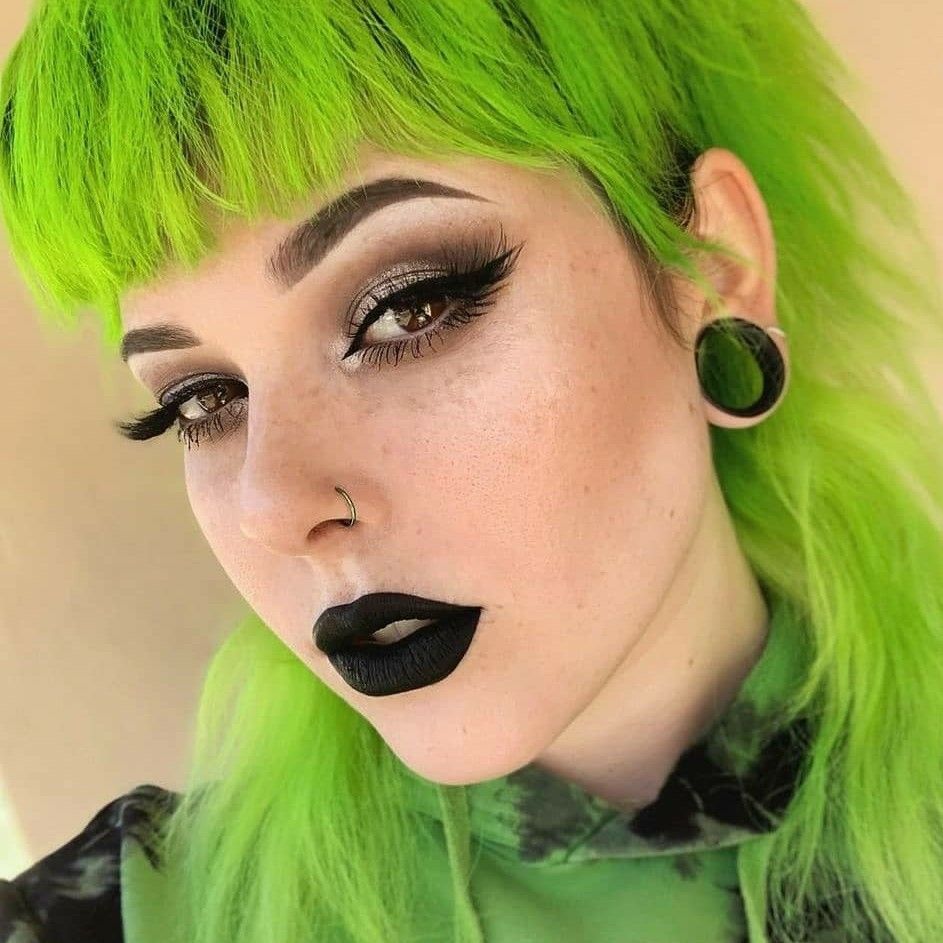 Imagem Com Cabelo E-Girl Verde Neon