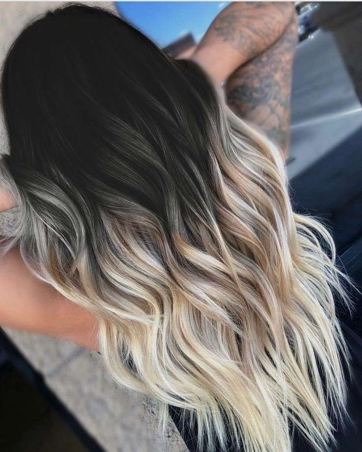 Imagem Com Ombré Hair Loiro Com Raiz Escura