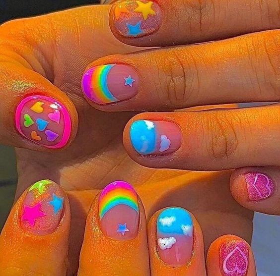 Imagem Com Unhas Kidcore De Nuvem