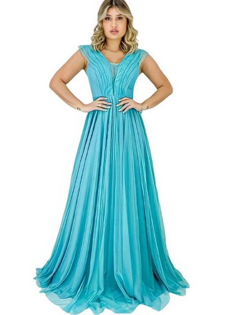 Imagem Vestido Madrinha De Casamento Azul Tiffany