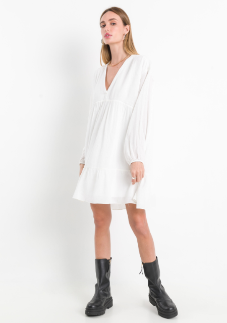 Vestidos Brancos: Modelo Curto Fluído Imagem Vestido Branco Curto Fluído