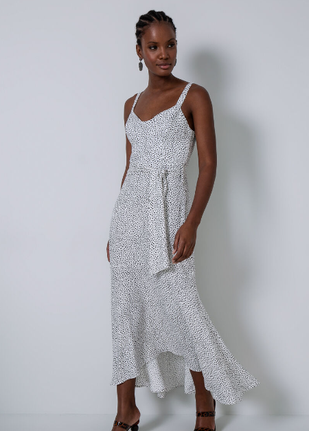 Vestidos Brancos: Modelo Midi Estampa Imagem Vestido Branco Midi Estampa