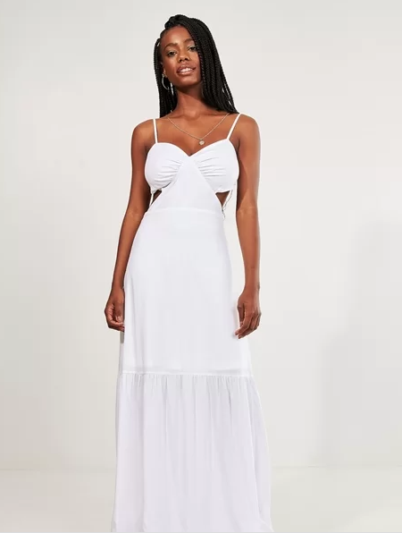 Imagem Vestido branco offwhite com cut out