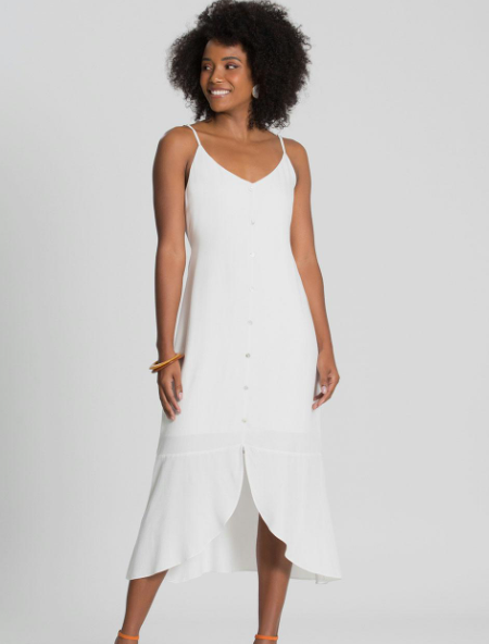 Imagem Vestido Branco Midi Rayon