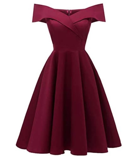 Imagem Vestido Ombro A Ombro Plissado Elegante