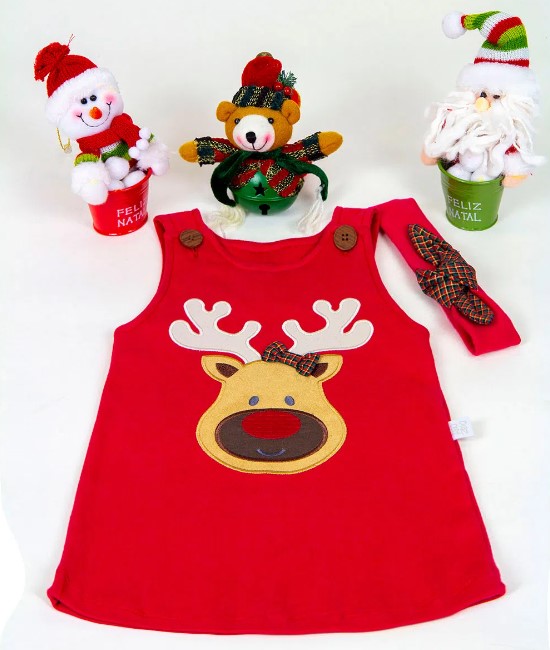 Imagem Vestido Para Natal Vermelho Bebê