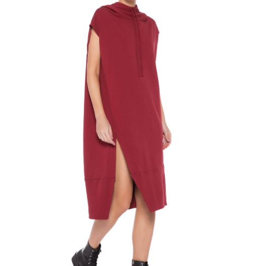 Imagem Vestido vermelho midi moletom primary