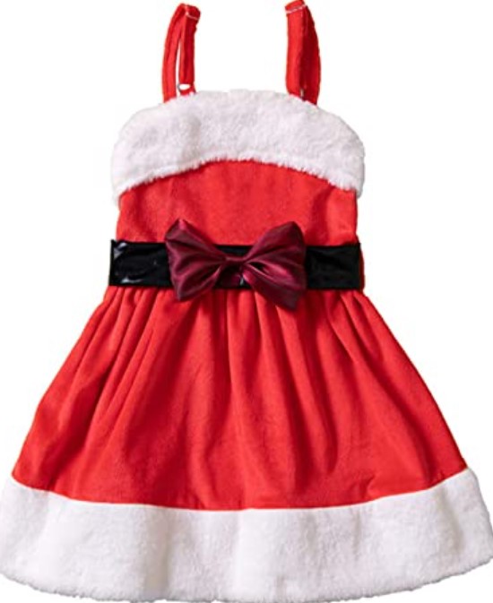 Imagem Vestido Para Natal Vermelho De Laço