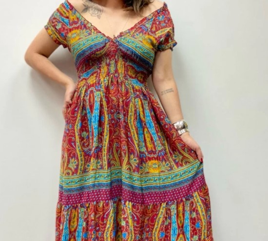 Vestidos Indianos: Modelo Longo Vermelho Imagem Vestido Indiano Longo Vermelho