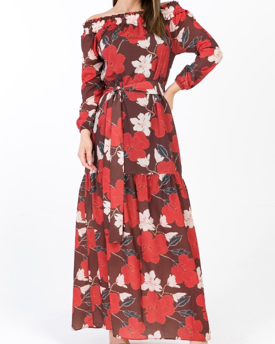 Imagem Vestido Ombro A Ombro Floral