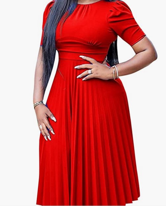 Imagem Vestido Vermelho Plus Size Midi