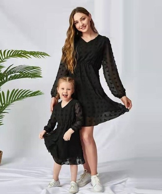 Imagem Vestidos Tal Mãe Tal Filha De Malha Preto