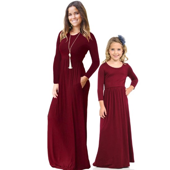 Imagem Vestidos Tal Mãe Tal Filha Vinho Elegante