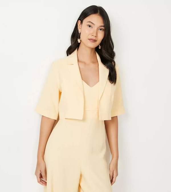 Imagem Blazer Feminino Em Viscose Com Abertura Frontal Laranja