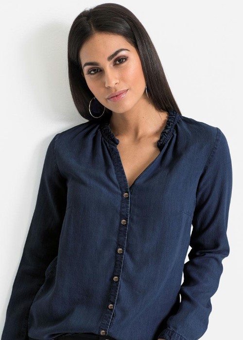 Imagem Blusa feminina social azul